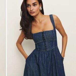 Reformation Denim Tagliatelle Dress
